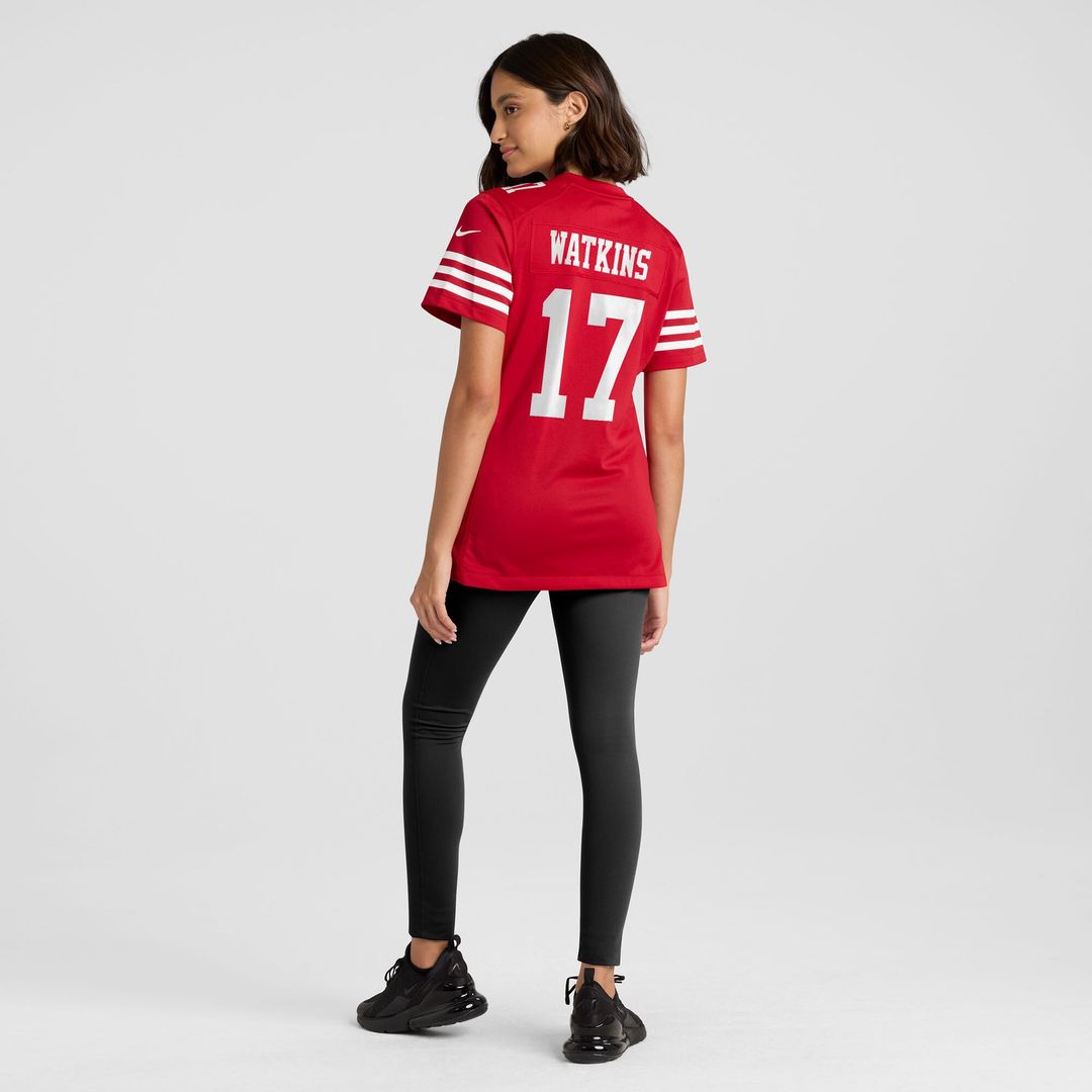 Jordan Watkins San Francisco 49ers Nike Women's Team Game Jersey - Scarlet Official NFL Team Apparel Football Fan Gear