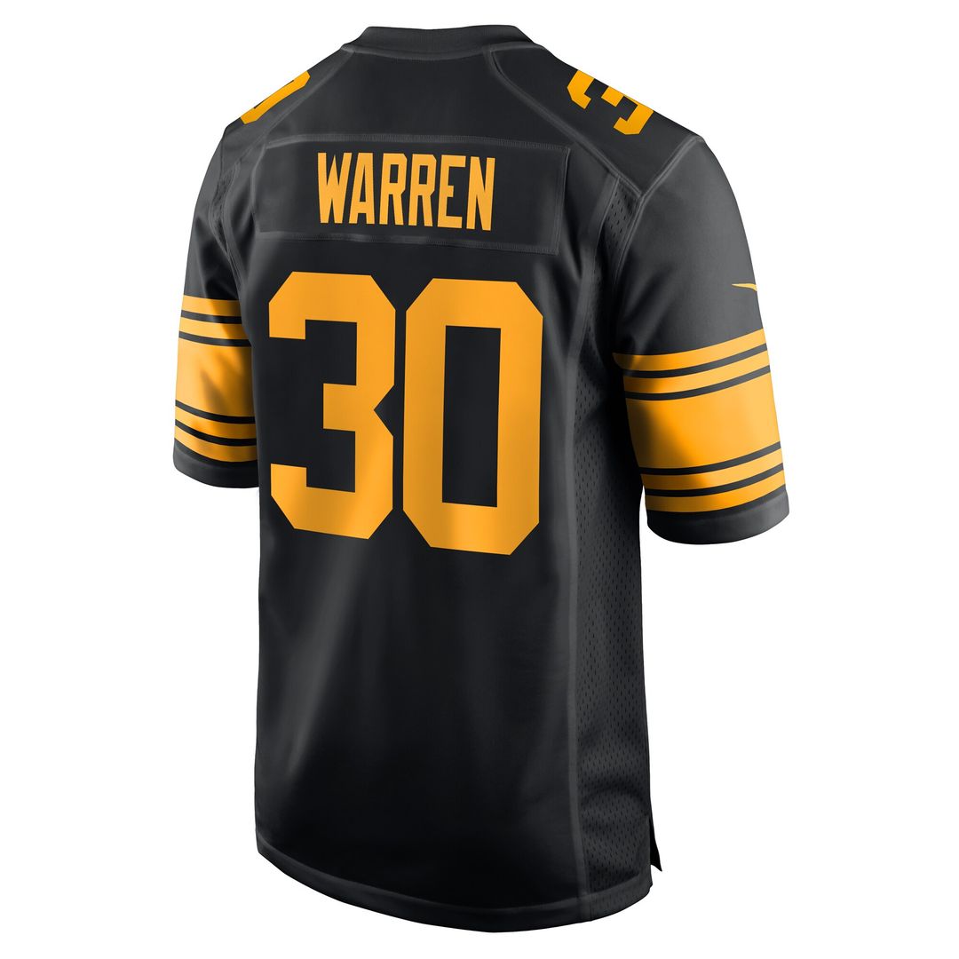 Jaylen Warren Pittsburgh Steelers Nike Alternate Game Jersey - Black Official NFL Team Apparel Football Fan Gear