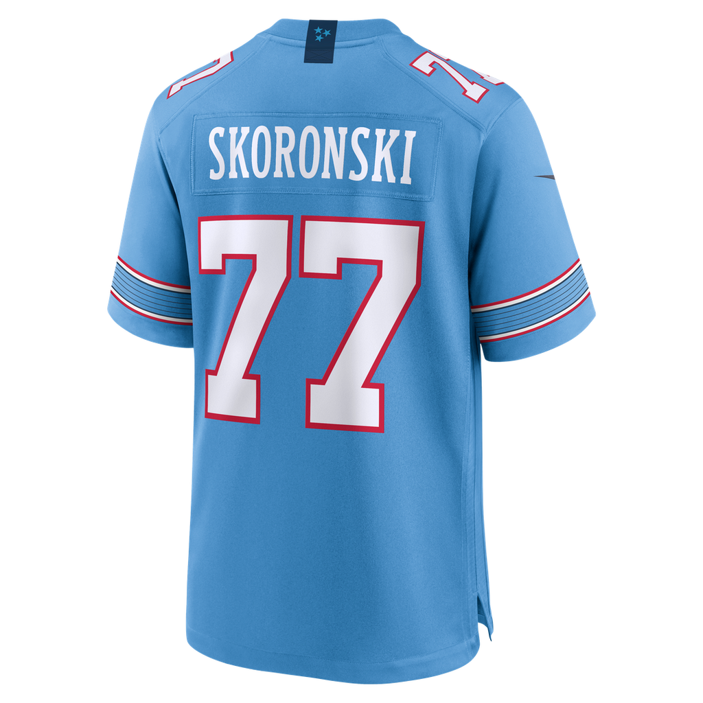 Peter Skoronski Tennessee Titans Nike Game Jersey - Light Blue Official NFL Team Apparel Football Fan Gear