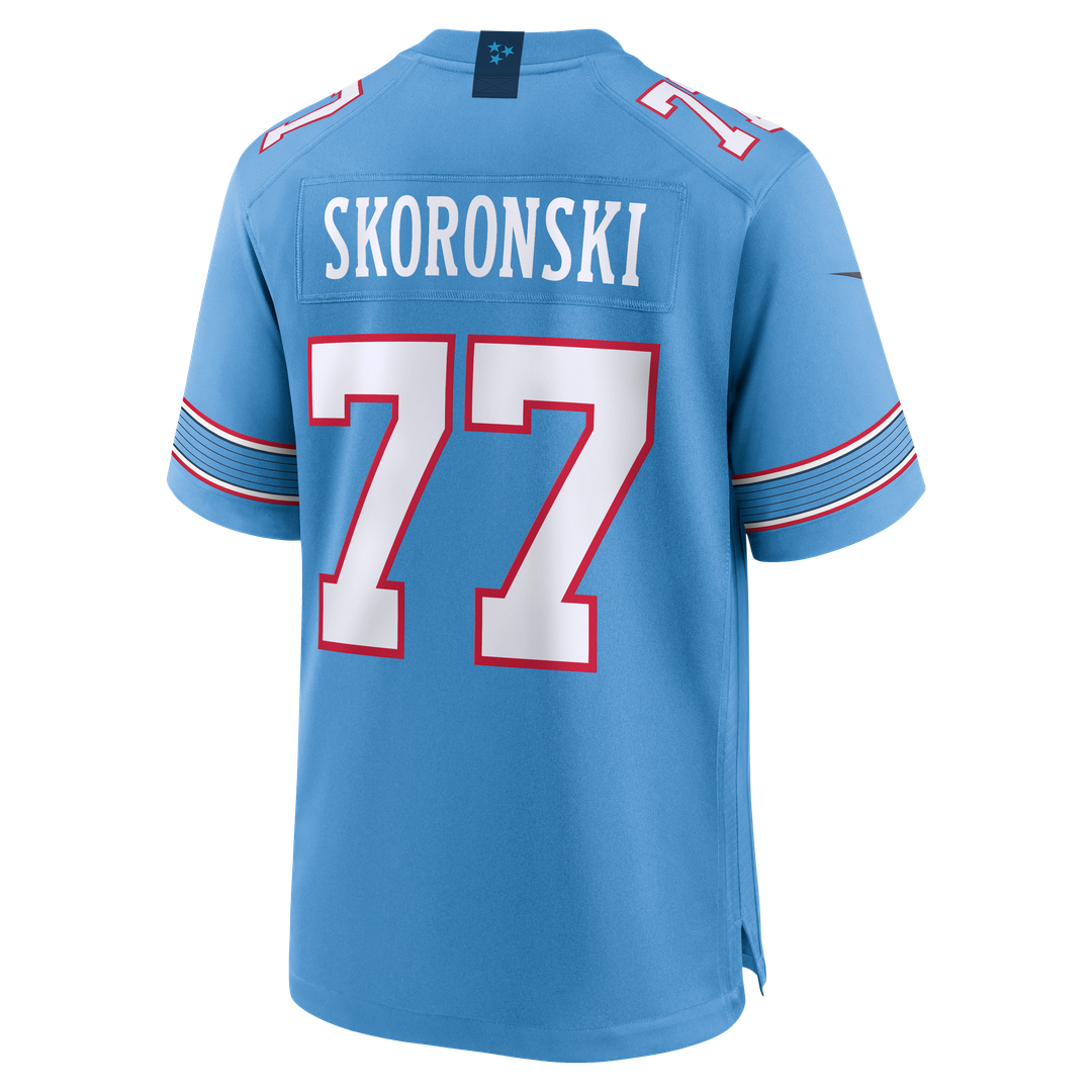 Peter Skoronski Tennessee Titans Nike Game Jersey - Light Blue Official NFL Team Apparel Football Fan Gear