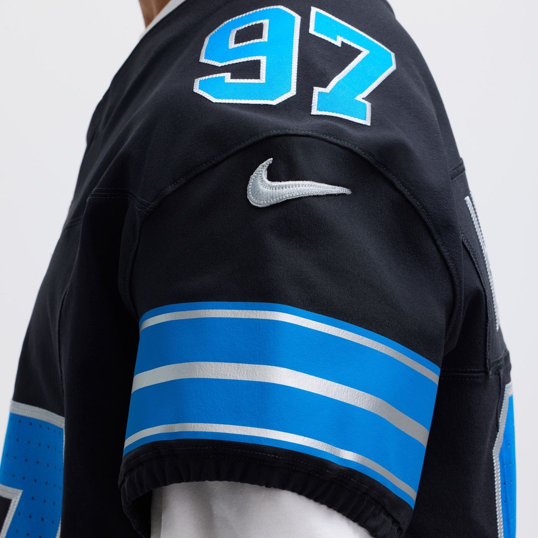Aidan Hutchinson Detroit Lions Nike Alternate Vapor F.U.S.E. Elite Jersey - Black Official NFL Team Apparel Football Fan Gear