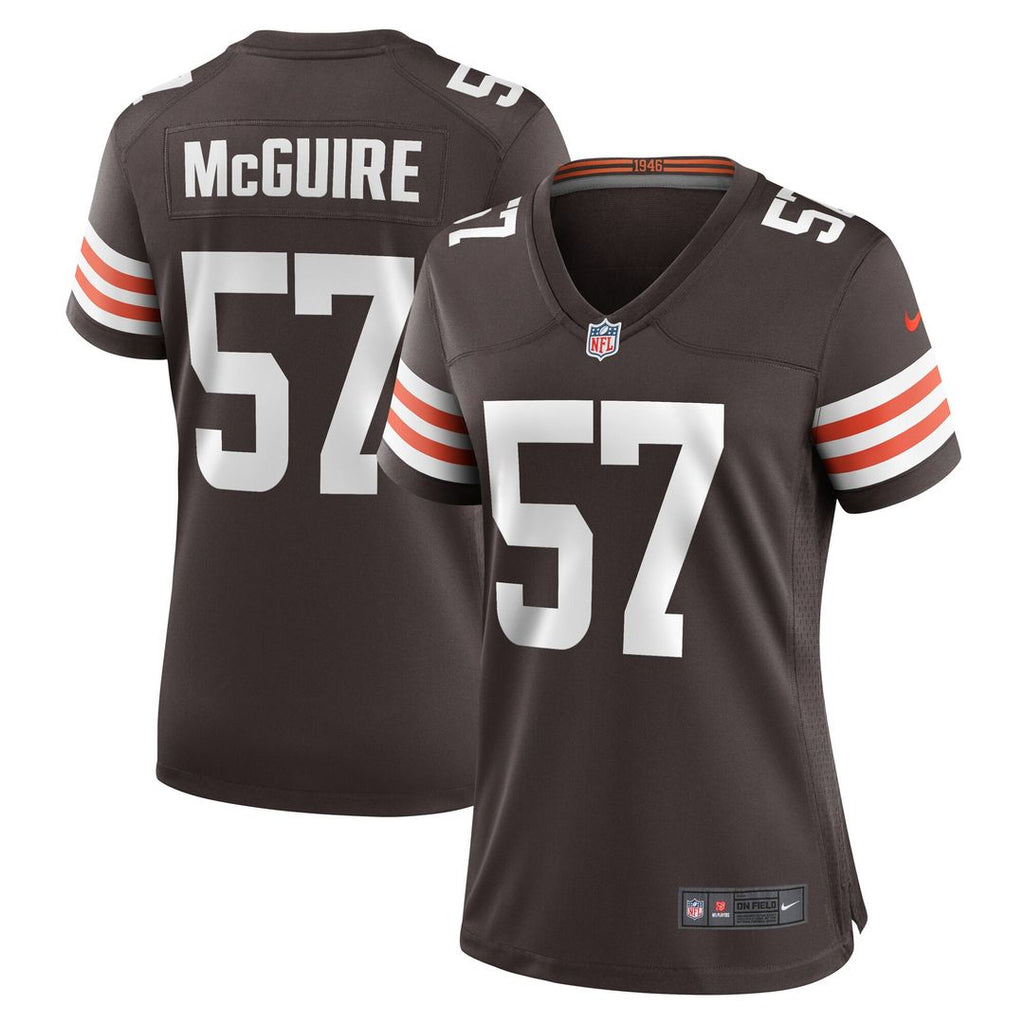 Isaiah McGuire Cleveland Browns Nike Women's Team Game Jersey - Brown Official NFL Team Apparel Football Fan Gear