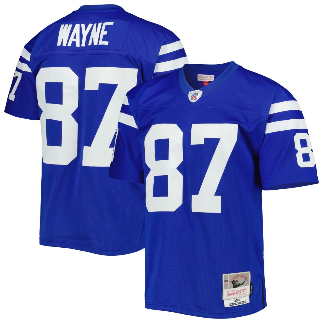 Reggie Wayne Indianapolis Colts Mitchell & Ness Legacy Replica Jersey - Royal Official NFL Team Apparel Football Fan Gear