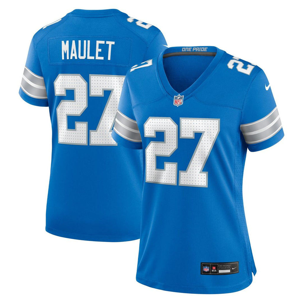 Arthur Maulet Detroit Lions Nike Women's Team Game Jersey - Blue Official NFL Team Apparel Football Fan Gear