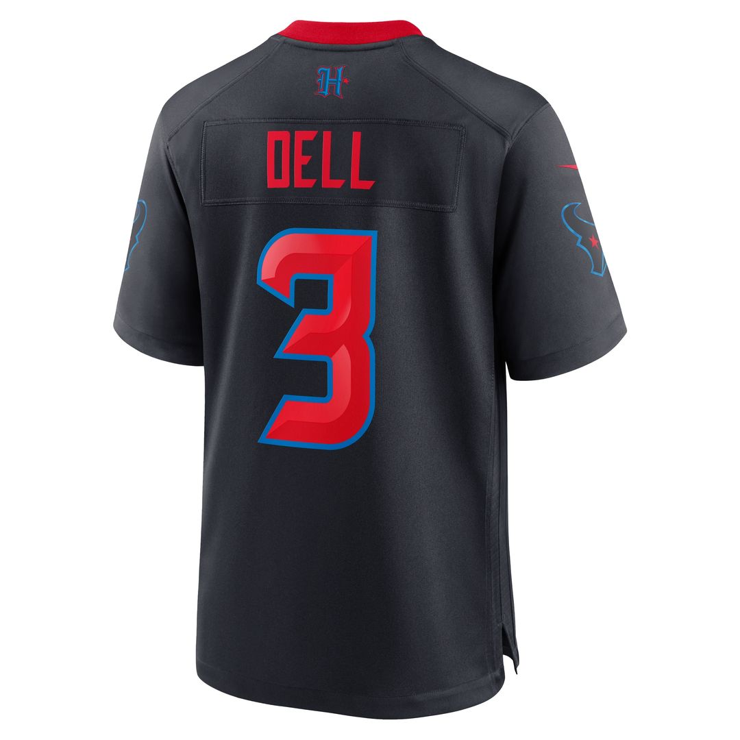 Tank Dell Houston Texans Nike 2nd Alternate Game Jersey - Navy Official NFL Team Apparel Football Fan Gear