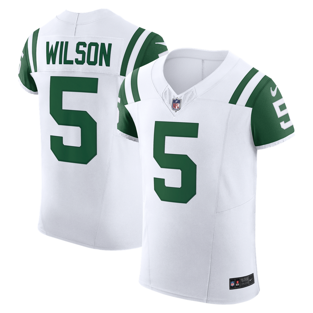 Garrett Wilson New York Jets Nike Classic Alternate Vapor F.U.S.E. Elite Jersey - White Official NFL Team Apparel Football Fan Gear