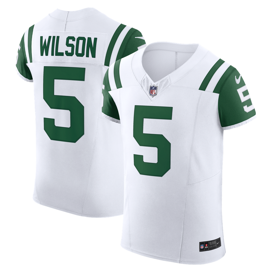 Garrett Wilson New York Jets Nike Classic Alternate Vapor F.U.S.E. Elite Jersey - White Official NFL Team Apparel Football Fan Gear
