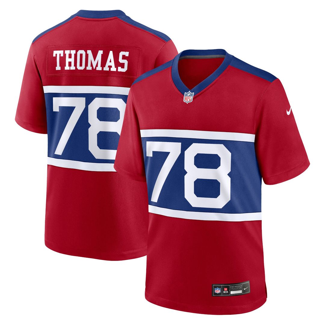Andrew Thomas New York Giants Nike Alternate Player Game Jersey - Century Red Official NFL Team Apparel Football Fan Gear