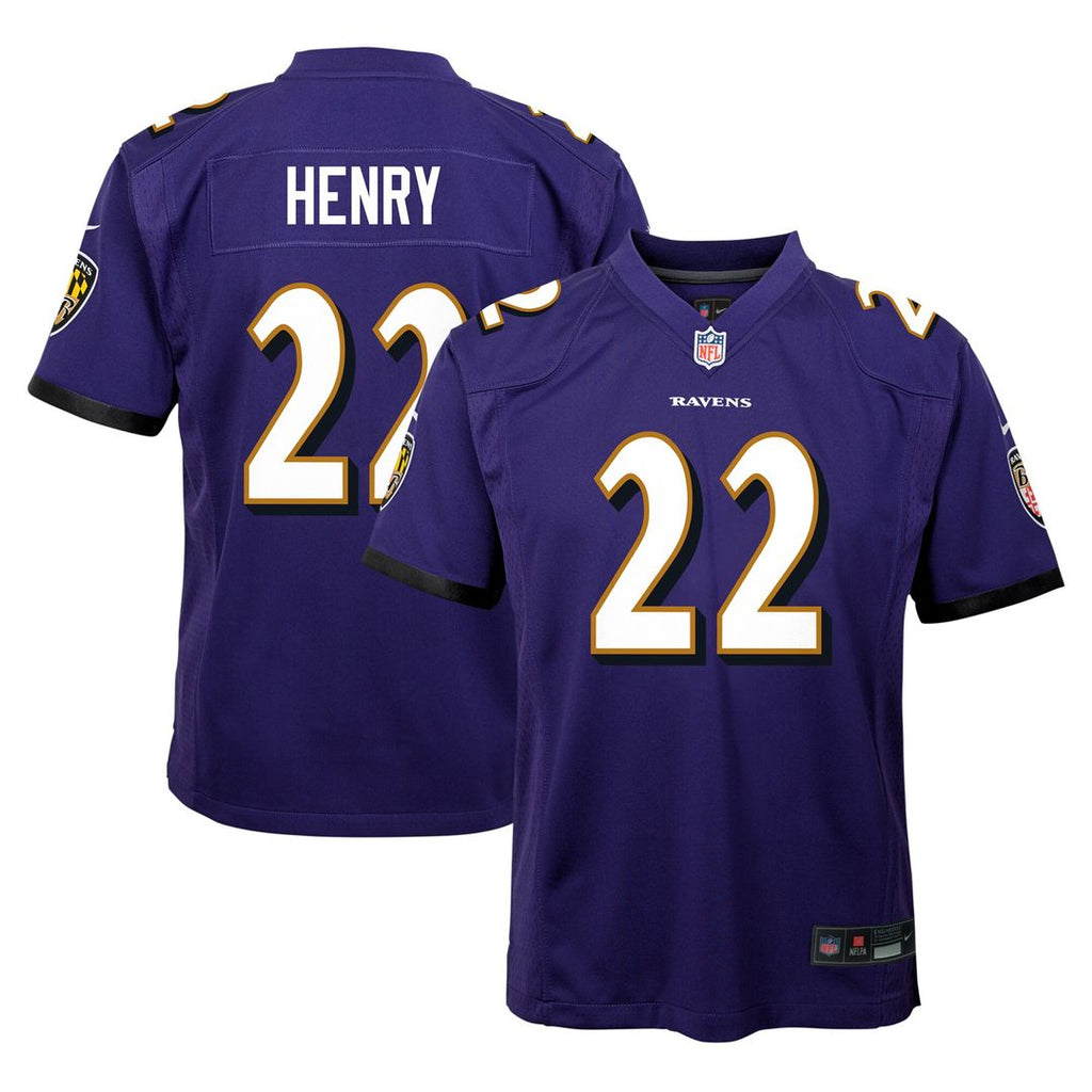 Derrick Henry Baltimore Ravens Nike Youth Game Jersey - Purple Official NFL Team Apparel Football Fan Gear