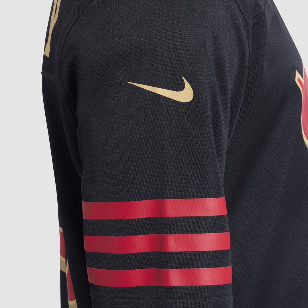 Christian McCaffrey San Francisco 49ers Nike 2025 Rivalries Collection Game Jersey - Black Official NFL Team Apparel Football Fan Gear