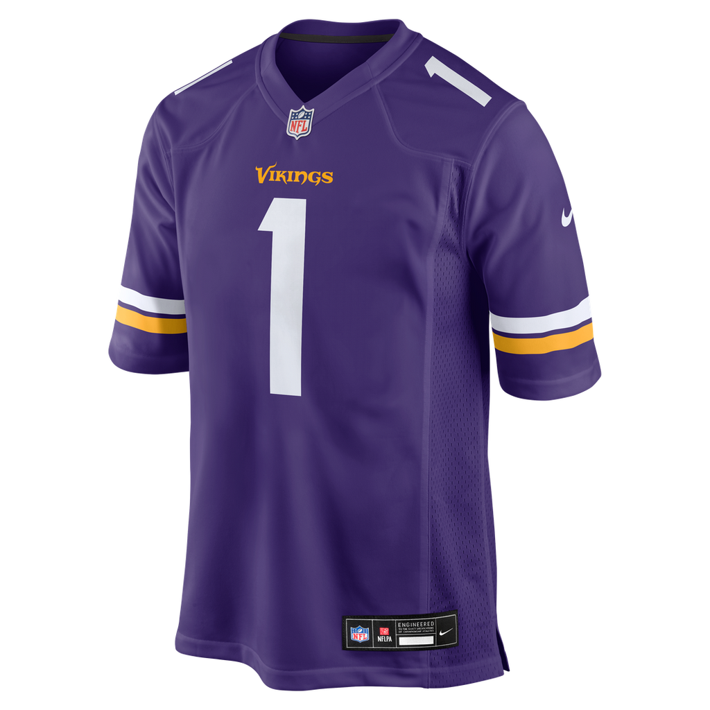 Number 1 Dad Minnesota Vikings Nike Game Jersey - Purple Official NFL Team Apparel Football Fan Gear