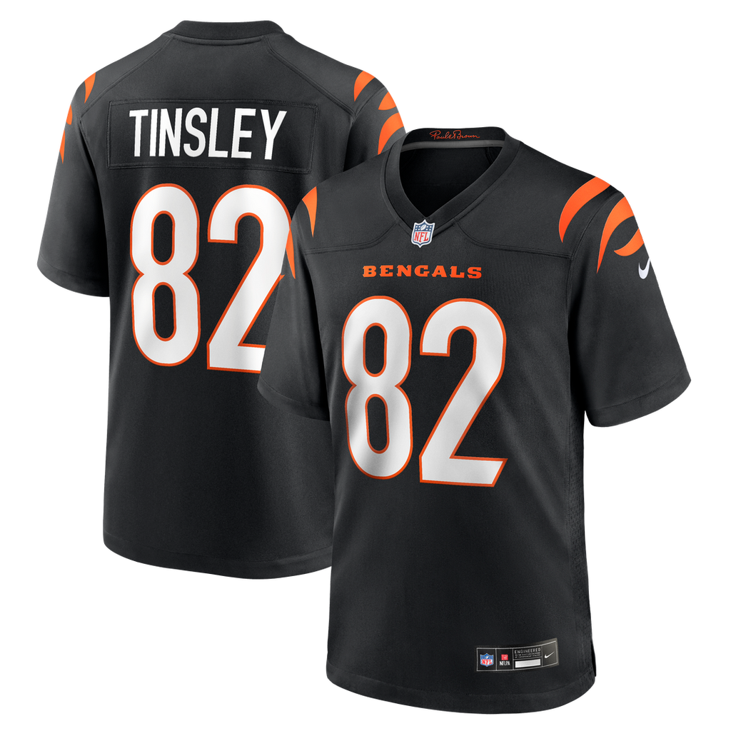 Mitchell Tinsley Cincinnati Bengals Nike Team Game Jersey - Black Official NFL Team Apparel Football Fan Gear