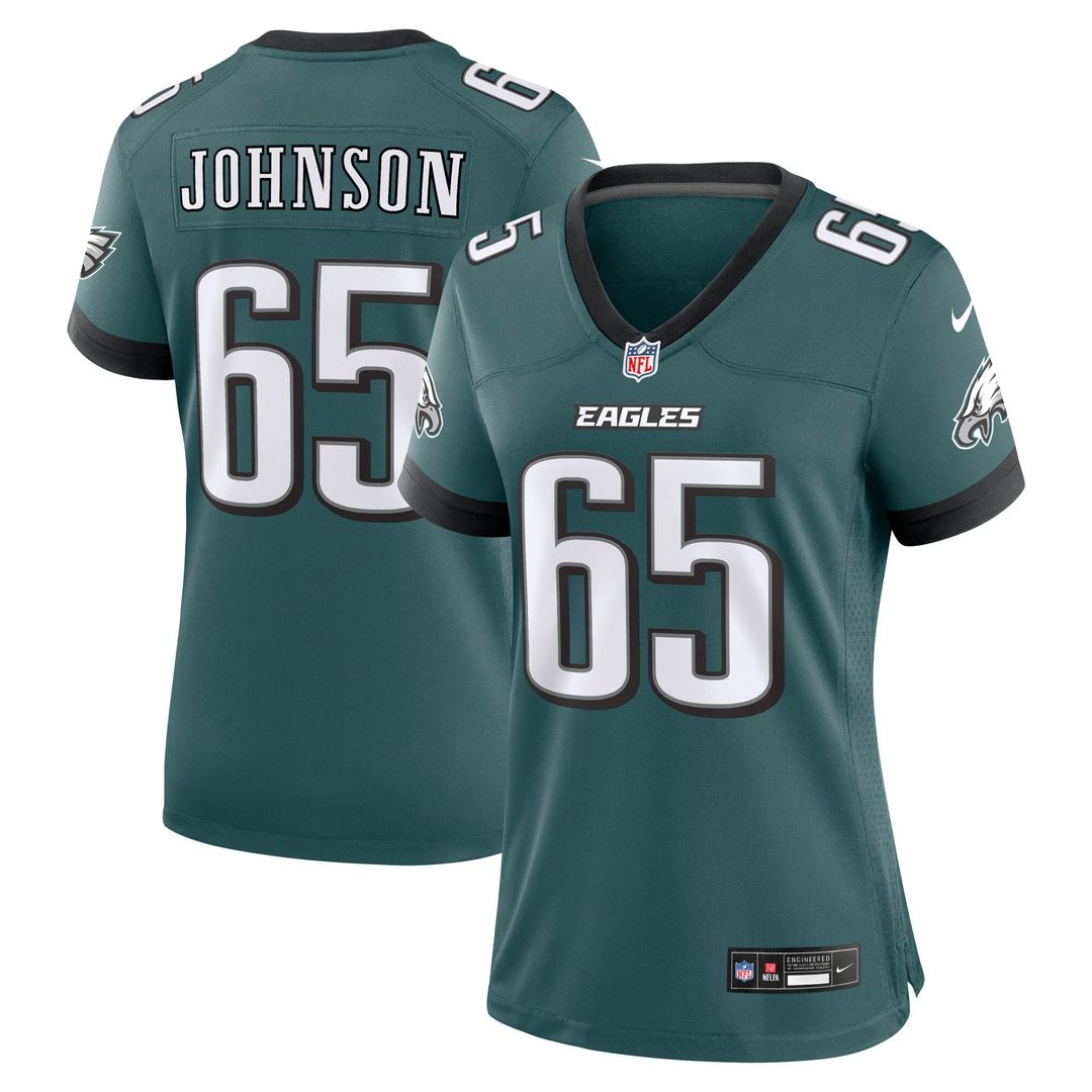 Lane Johnson Philadelphia Eagles Nike Women's Team Game Jersey - Midnight Green Official NFL Team Apparel Football Fan Gear