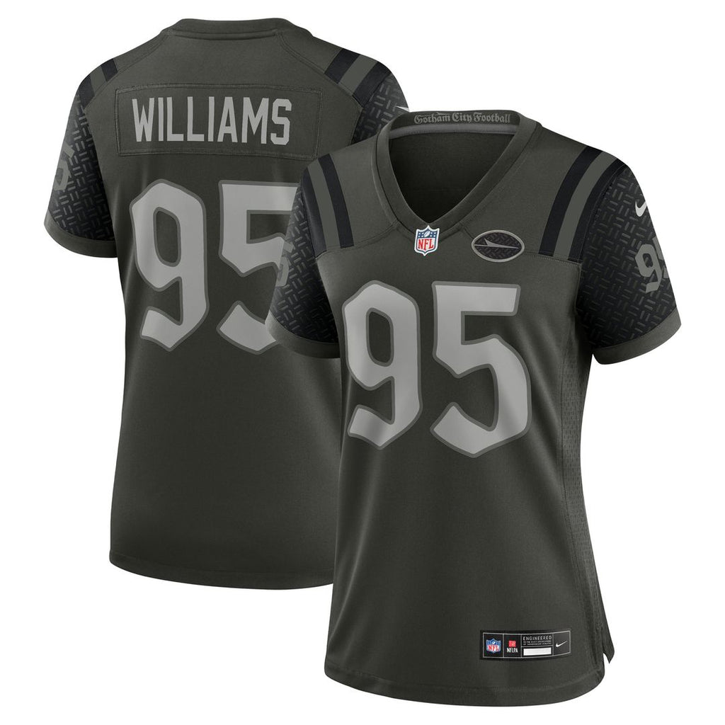 Quinnen Williams New York Jets Nike Women's 2025 Rivalries Collection Game Jersey - Gotham Green Official NFL Team Apparel Football Fan Gear