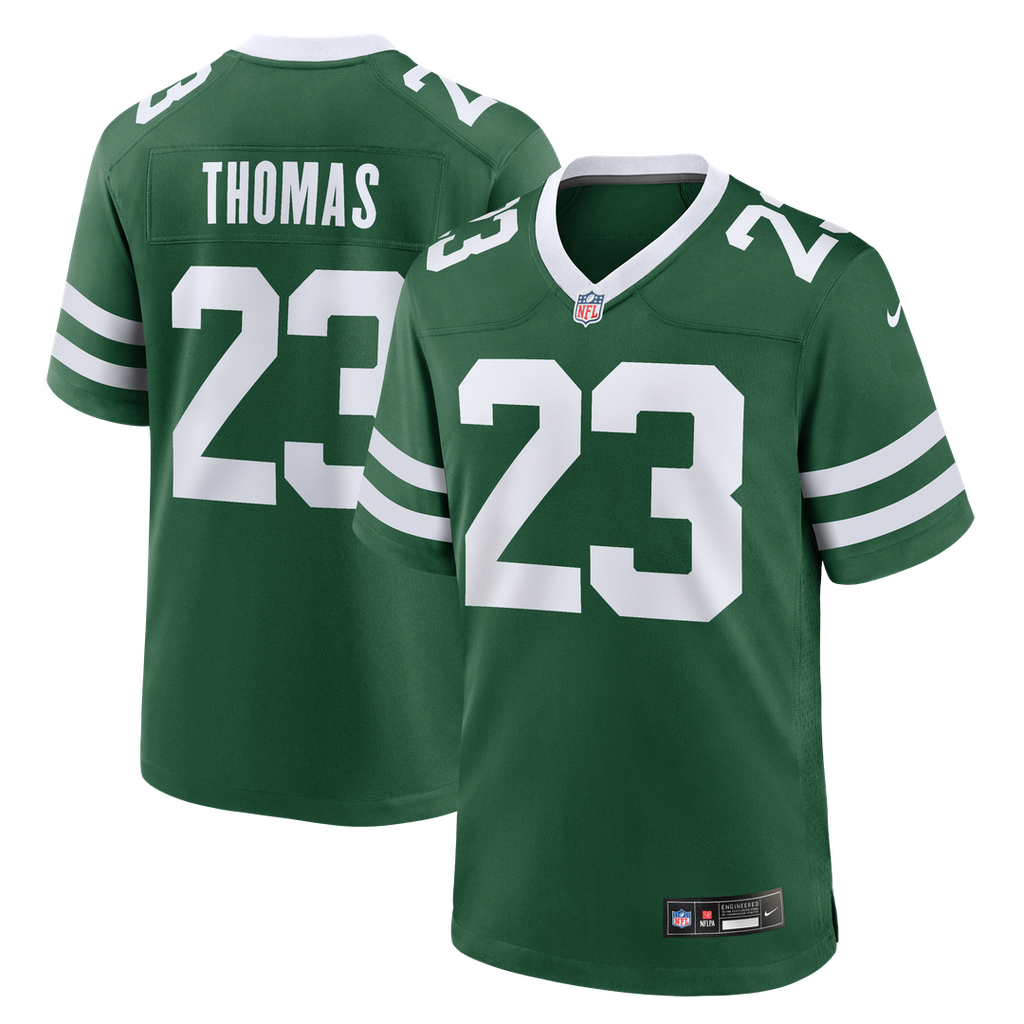 Azareye'h Thomas New York Jets Nike Team Game Jersey - Legacy Green Official NFL Team Apparel Football Fan Gear