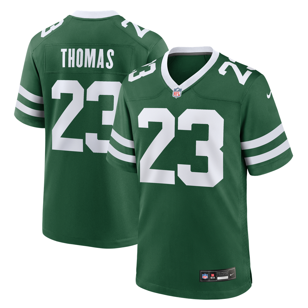 Azareye'h Thomas New York Jets Nike Team Game Jersey - Legacy Green Official NFL Team Apparel Football Fan Gear