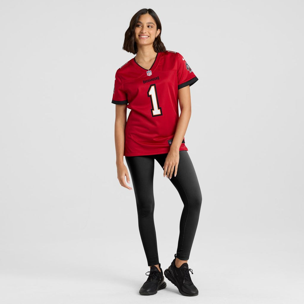 Number 1 Mom Tampa Bay Buccaneers Nike Women's Game Jersey - Red Official NFL Team Apparel Football Fan Gear