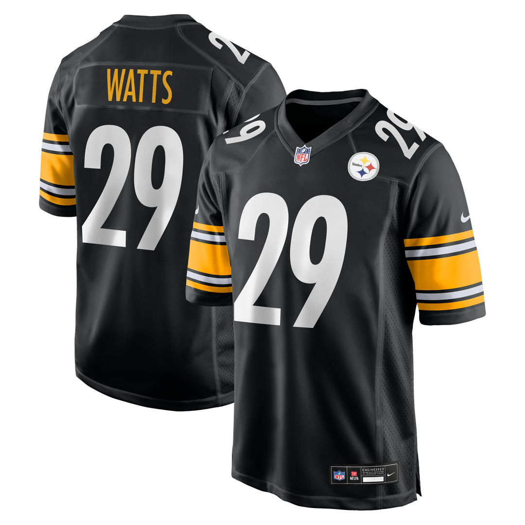 Ryan Watts Pittsburgh Steelers Nike Game Jersey - Black Official NFL Team Apparel Football Fan Gear