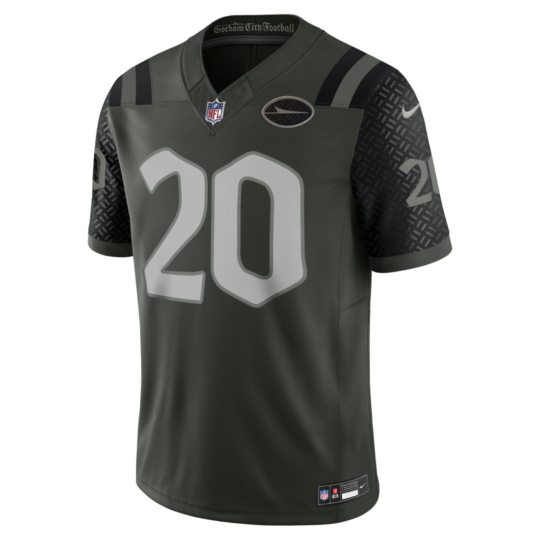 Breece Hall New York Jets Nike 2025 Rivalries Collection Stitched Limited Jersey - Gotham Green Official NFL Team Apparel Football Fan Gear