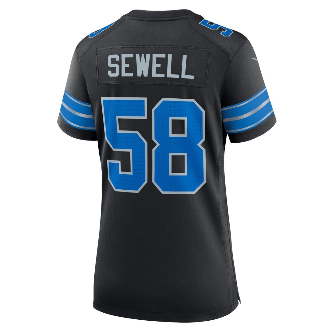 Penei Sewell Detroit Lions Nike Women's 2nd Alternate Game Jersey - Black Official NFL Team Apparel Football Fan Gear