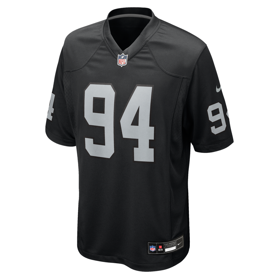 Christian Wilkins Las Vegas Raiders Nike Team Game Jersey - Black Official NFL Team Apparel Football Fan Gear