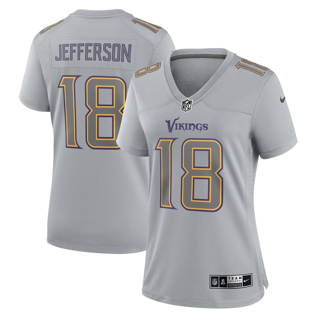 Justin Jefferson Minnesota Vikings Nike Women's Atmosphere Fashion Game Jersey - Gray Official NFL Team Apparel Football Fan Gear