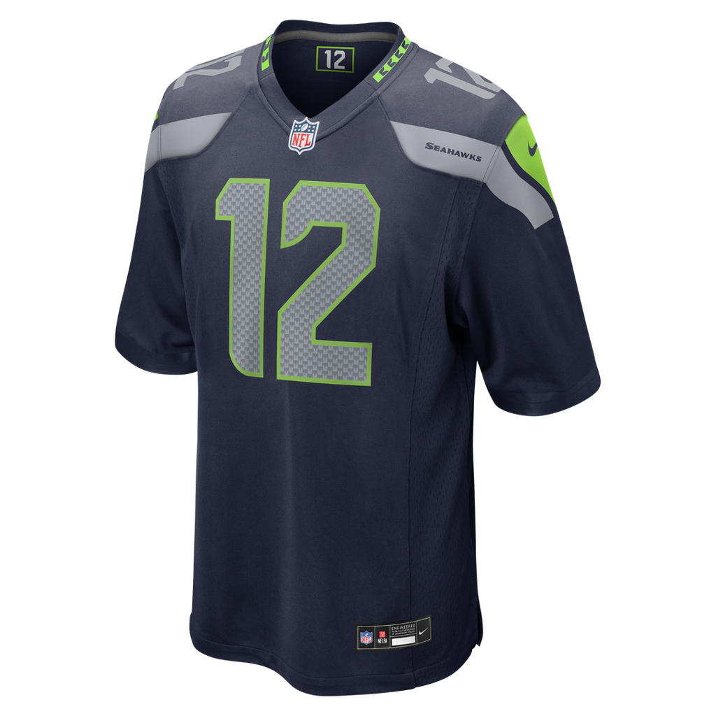 12s Seattle Seahawks Nike Game Jersey - White Official NFL Team Apparel Football Fan Gear