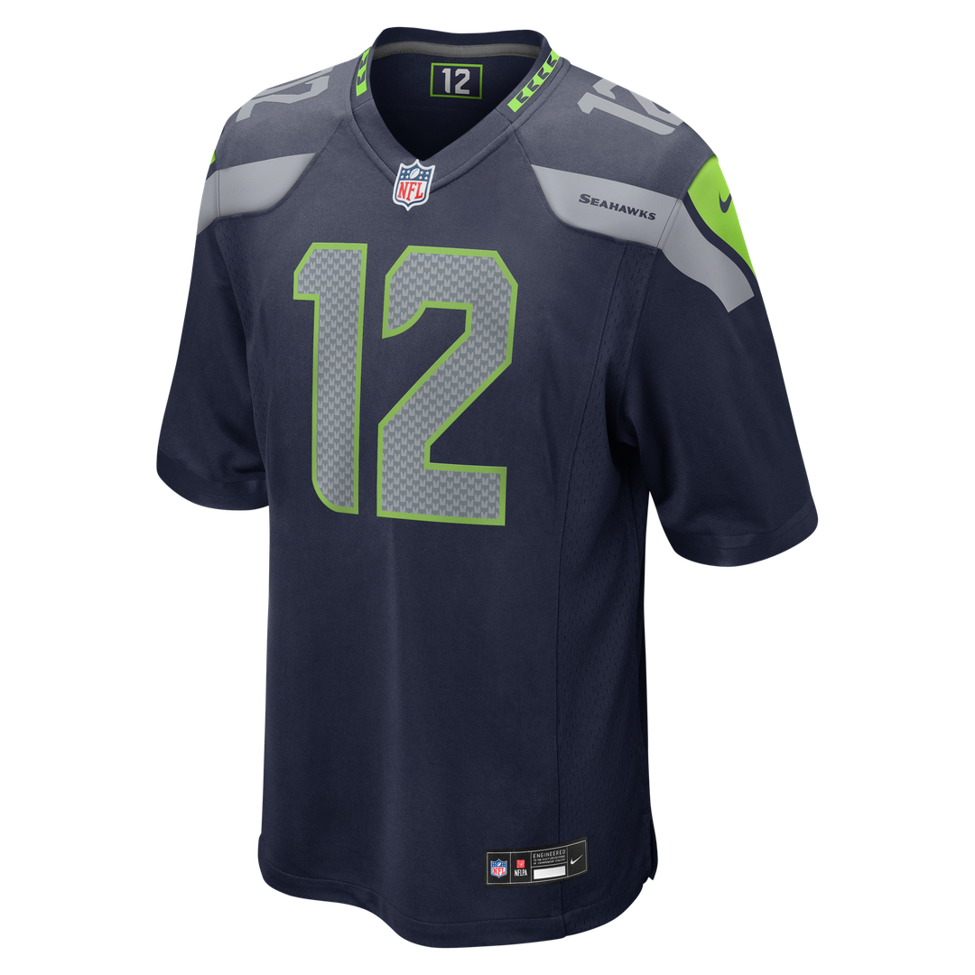 12s Seattle Seahawks Nike Team Game Jersey - College Navy Official NFL Team Apparel Football Fan Gear