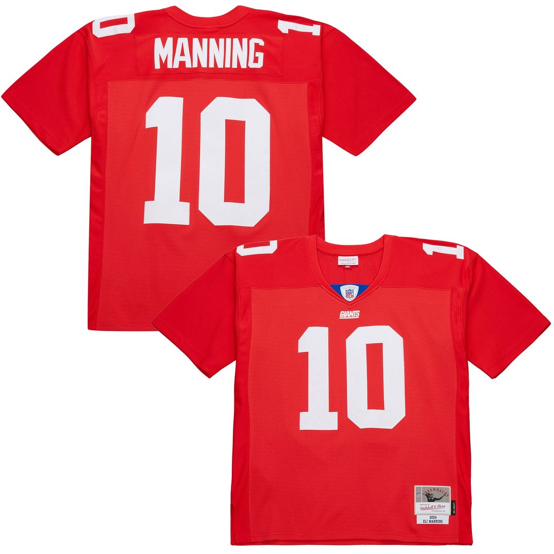 Eli Manning New York Giants Mitchell & Ness 2004 Legacy Replica Jersey - Red Official NFL Team Apparel Football Fan Gear