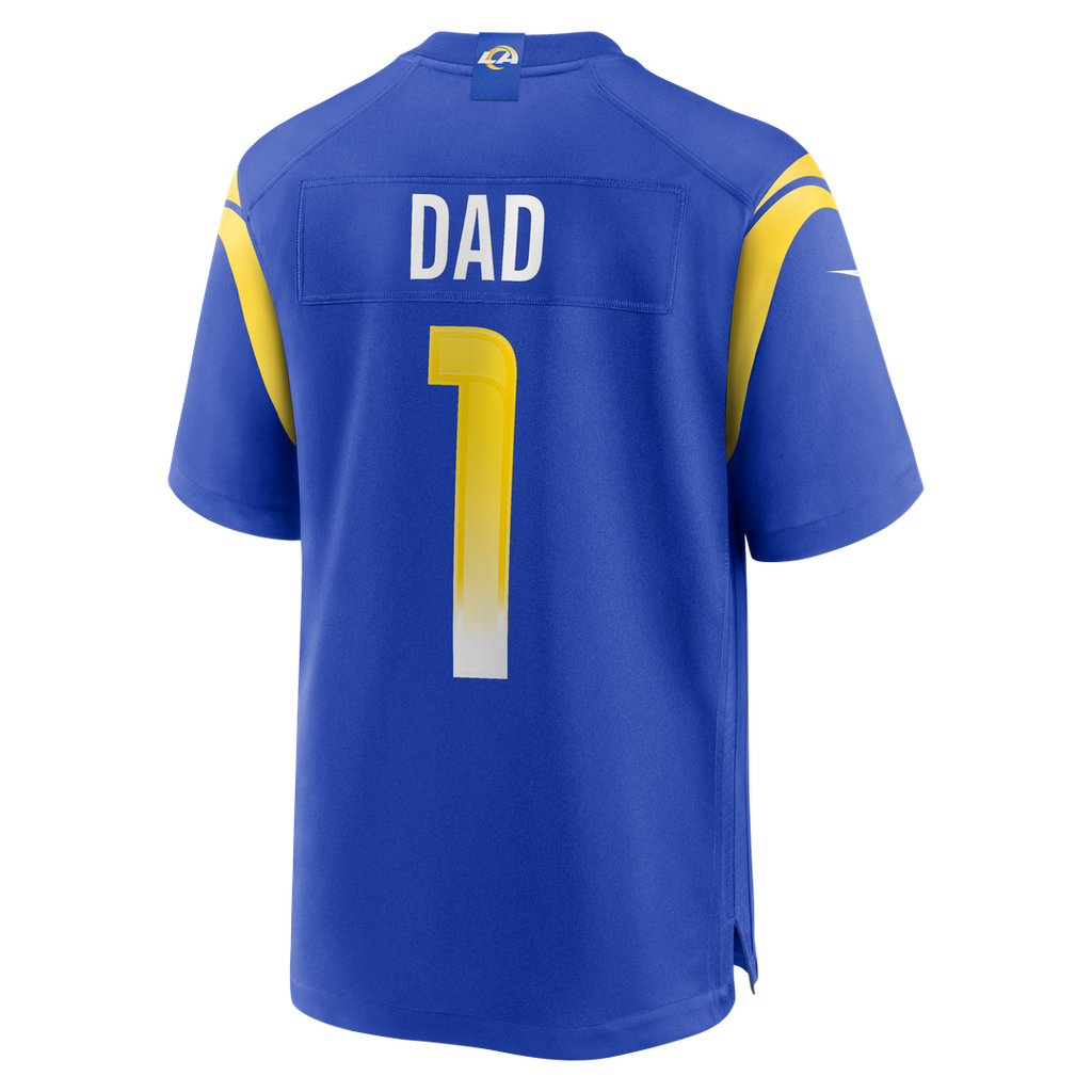 Number 1 Dad Los Angeles Rams Nike Game Jersey - Royal Official NFL Team Apparel Football Fan Gear