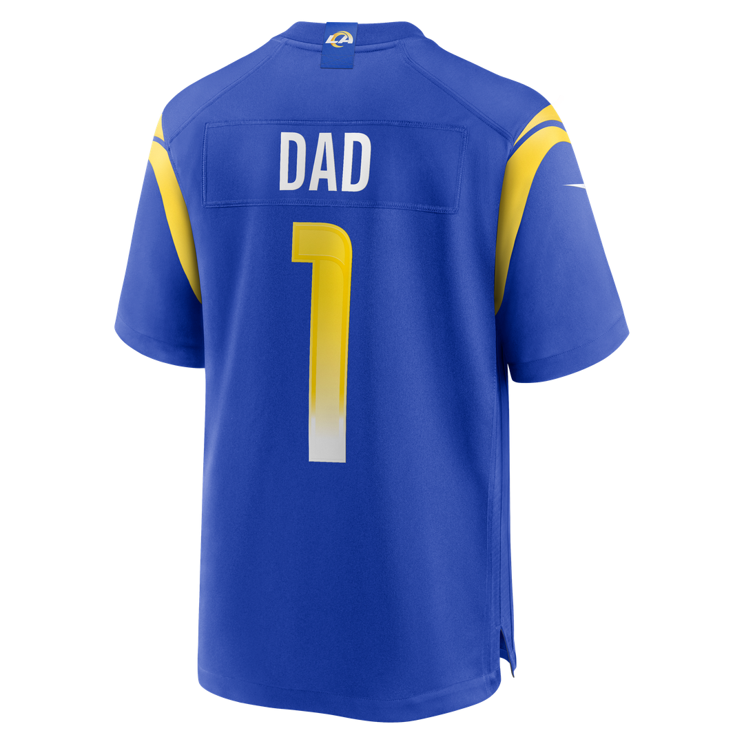 Number 1 Dad Los Angeles Rams Nike Game Jersey - Royal Official NFL Team Apparel Football Fan Gear