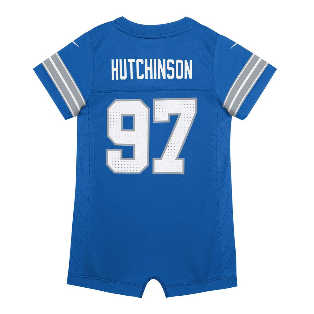 Aidan Hutchinson Detroit Lions Nike Newborn & Infant Game Romper Jersey - Blue Official NFL Team Apparel Football Fan Gear