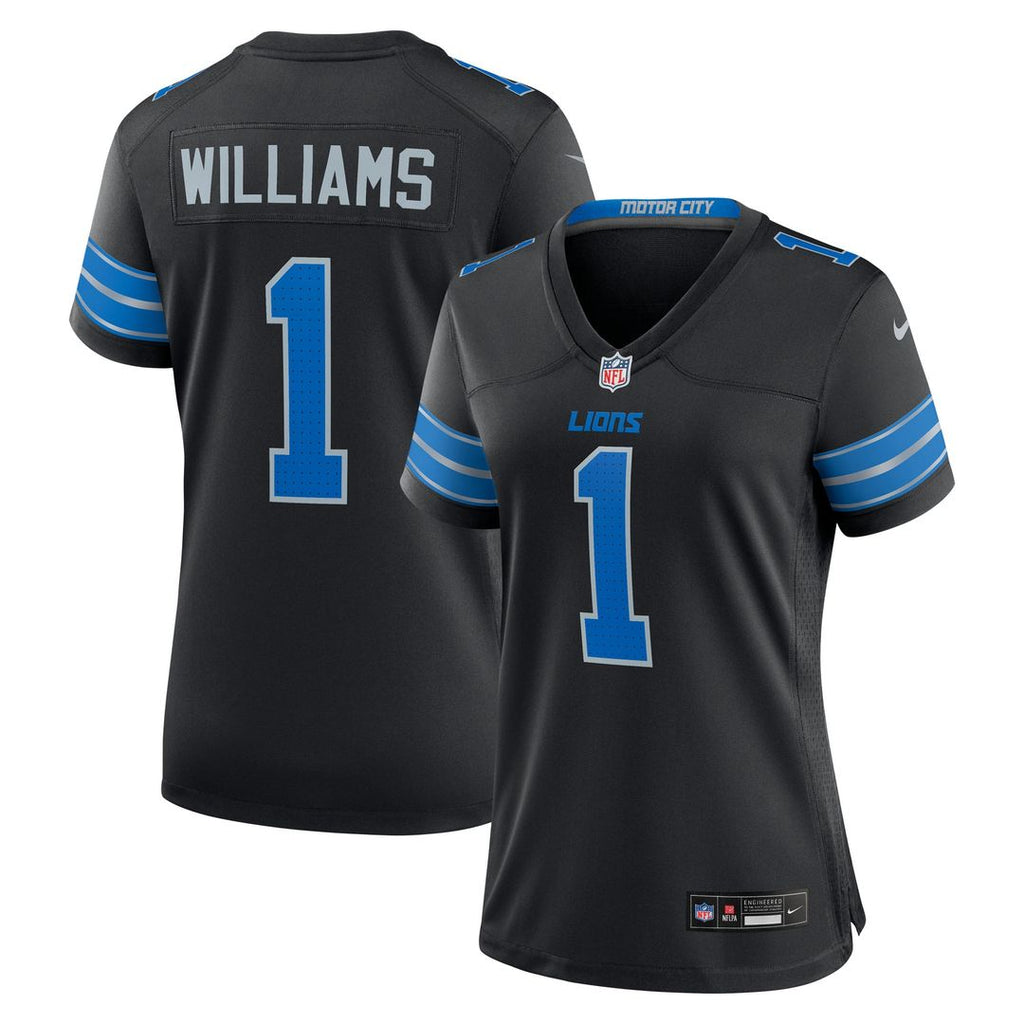 Jameson Williams Detroit Lions Nike Women's 2nd Alternate Game Player Jersey - Black Official NFL Team Apparel Football Fan Gear