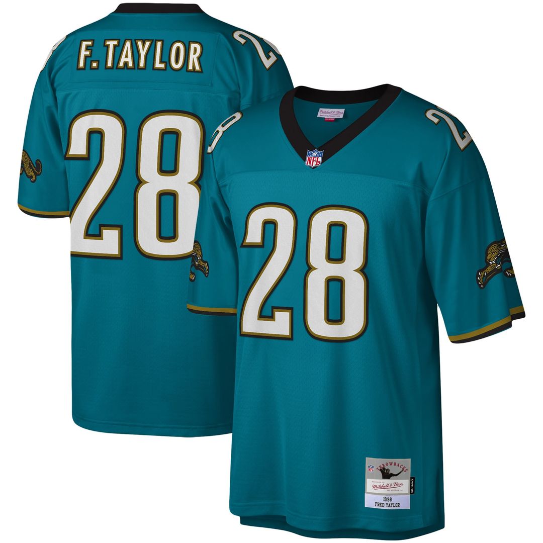 Fred Taylor Jacksonville Jaguars Mitchell & Ness Legacy Replica Jersey - Teal Official NFL Team Apparel Football Fan Gear