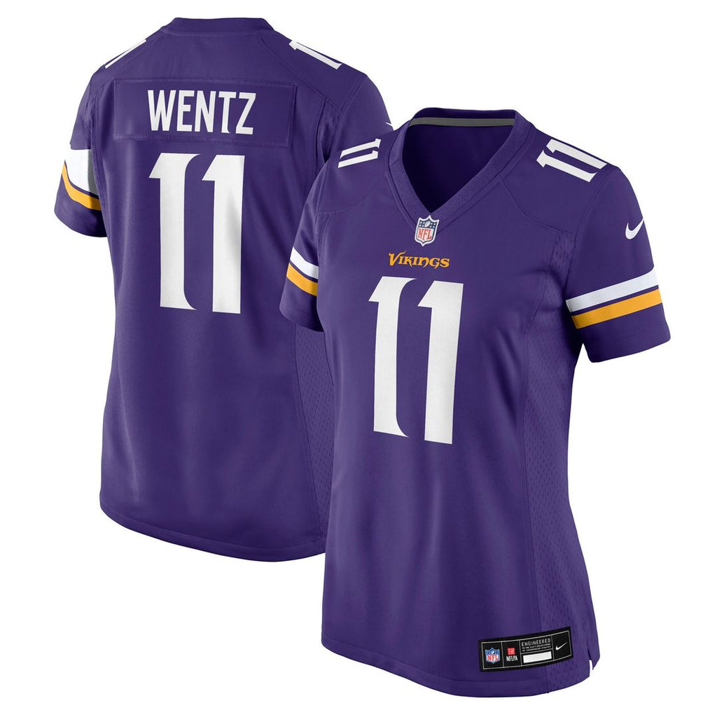 Carson Wentz Minnesota Vikings Nike Women's Team Game Jersey - Purple Official NFL Team Apparel Football Fan Gear