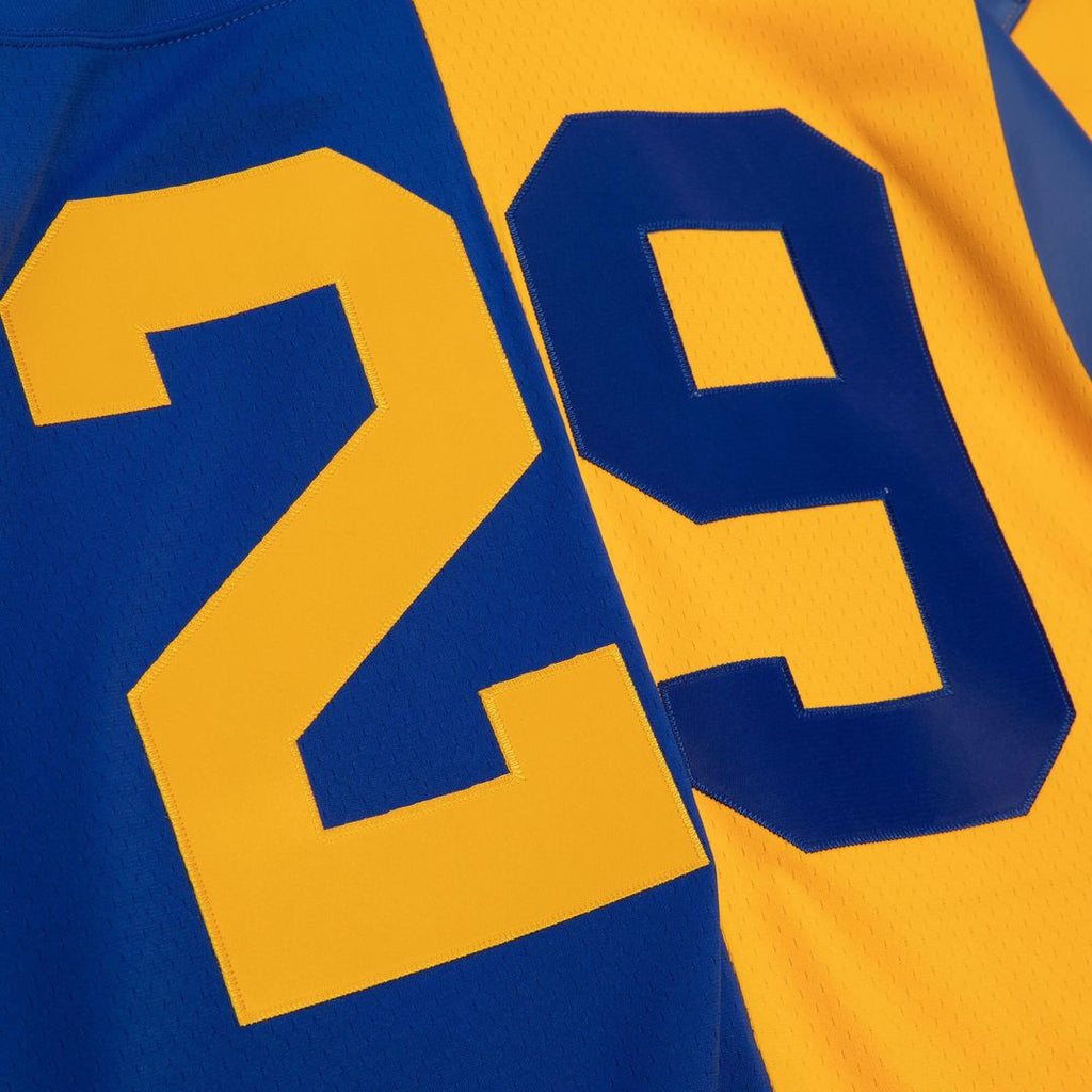 Eric Dickerson Los Angeles Rams Mitchell & Ness 1984 Split Legacy Replica Jersey - Royal/Gold Official NFL Team Apparel Football Fan Gear