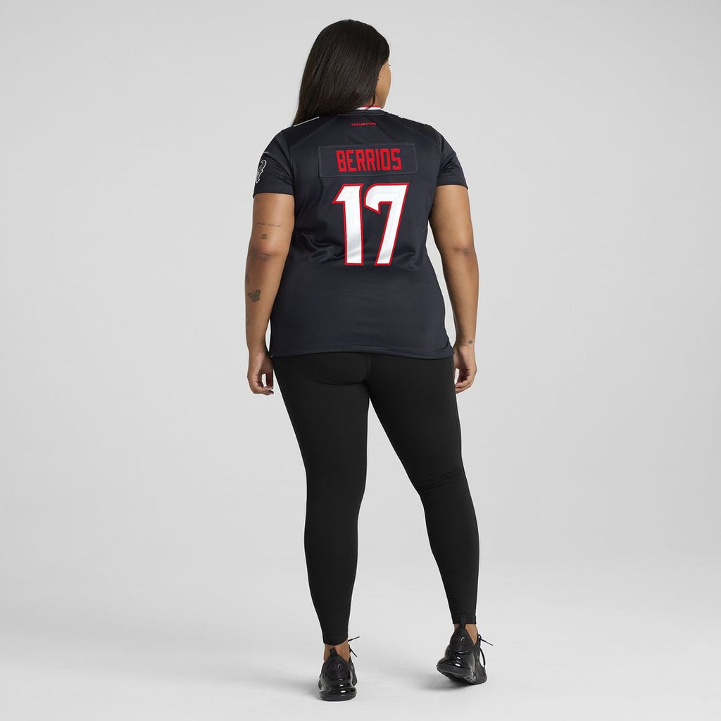 Braxton Berrios Houston Texans Nike Women's Team Game Jersey - Navy Official NFL Team Apparel Football Fan Gear