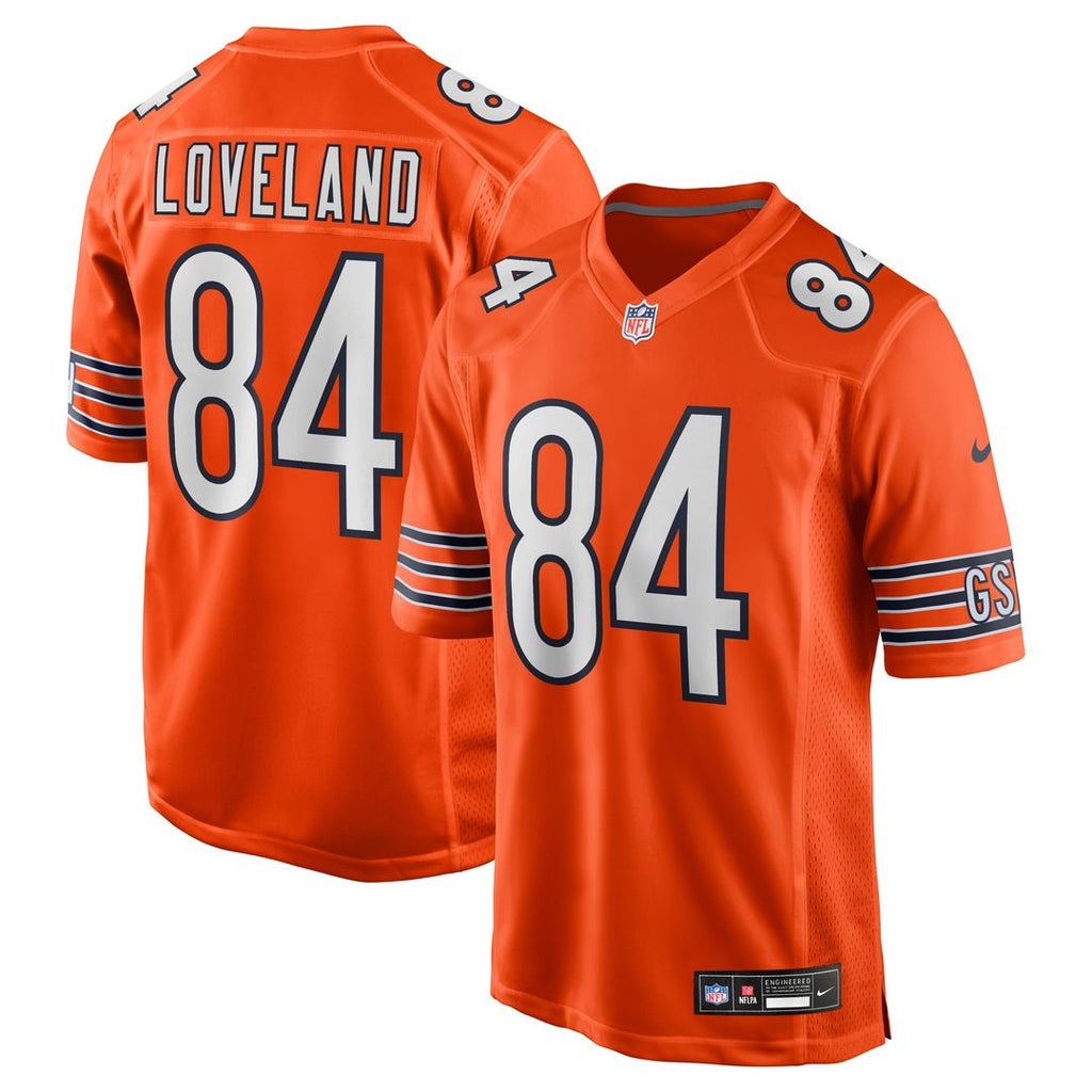 Colston Loveland Chicago Bears Nike Alternate Game Player Jersey - Orange Official NFL Team Apparel Football Fan Gear