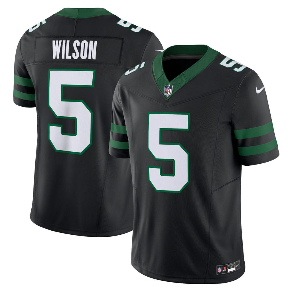 Garrett Wilson New York Jets Nike Alternate Vapor F.U.S.E. Limited Jersey - Legacy Black Official NFL Team Apparel Football Fan Gear