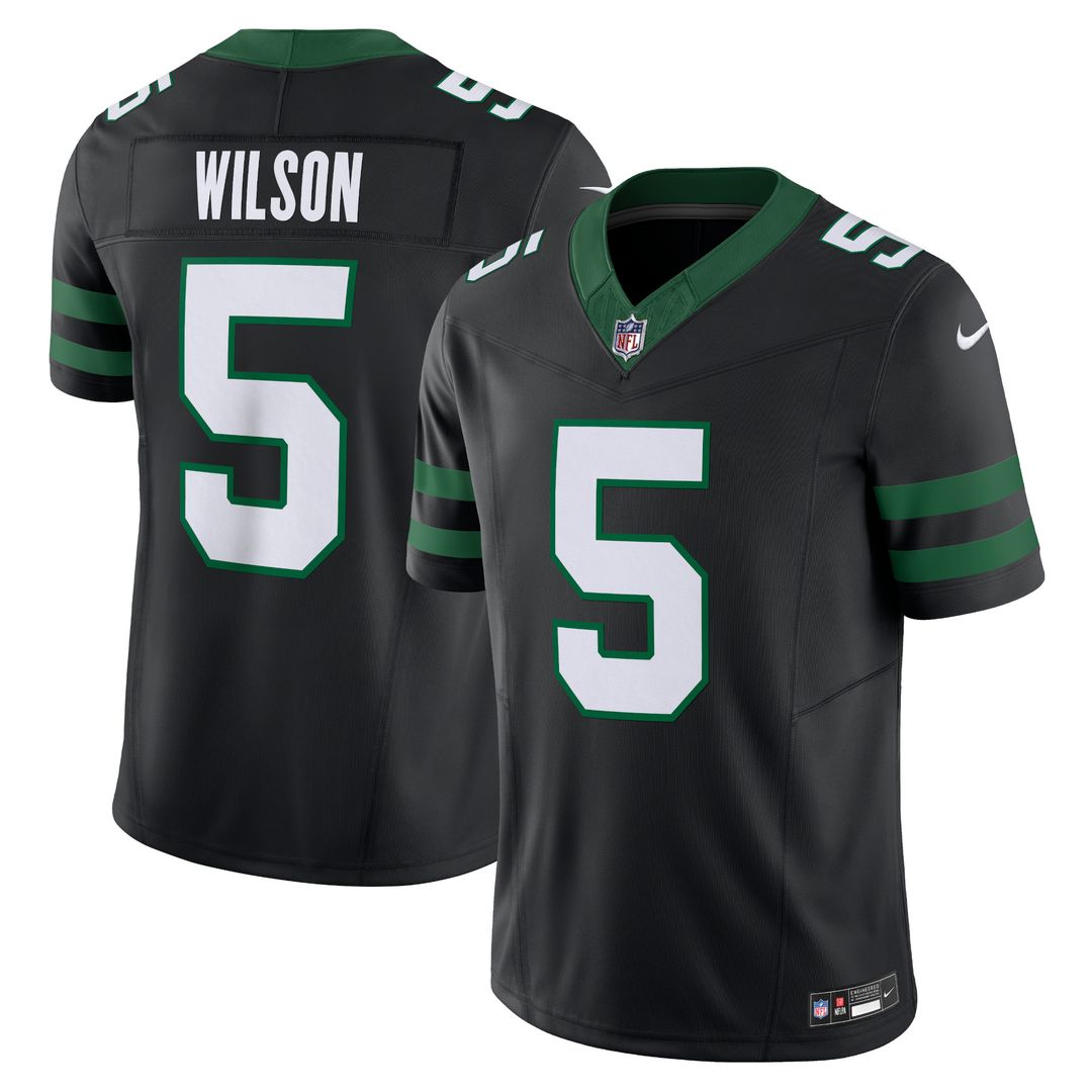 Garrett Wilson New York Jets Nike Alternate Vapor F.U.S.E. Limited Jersey - Legacy Black Official NFL Team Apparel Football Fan Gear