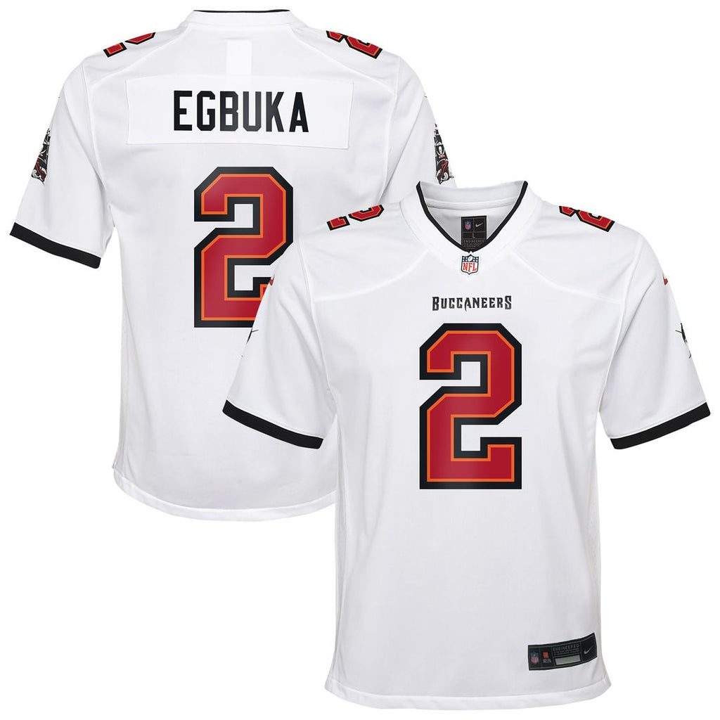Emeka Egbuka Tampa Bay Buccaneers Nike Youth White Game Jersey - White Official NFL Team Apparel Football Fan Gear