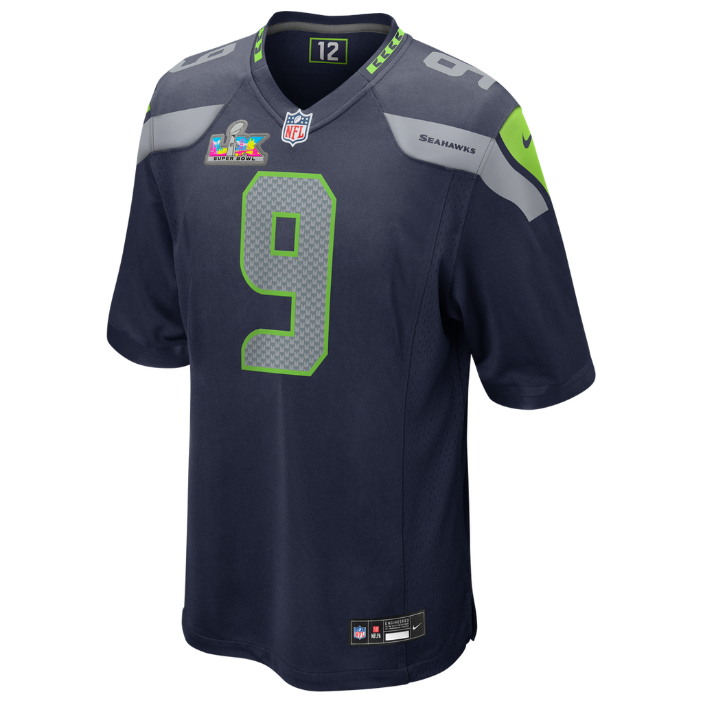 Kenneth Walker III Seattle Seahawks Nike Super Bowl LX Patch Game Jersey - College Navy Official NFL Team Apparel Football Fan Gear
