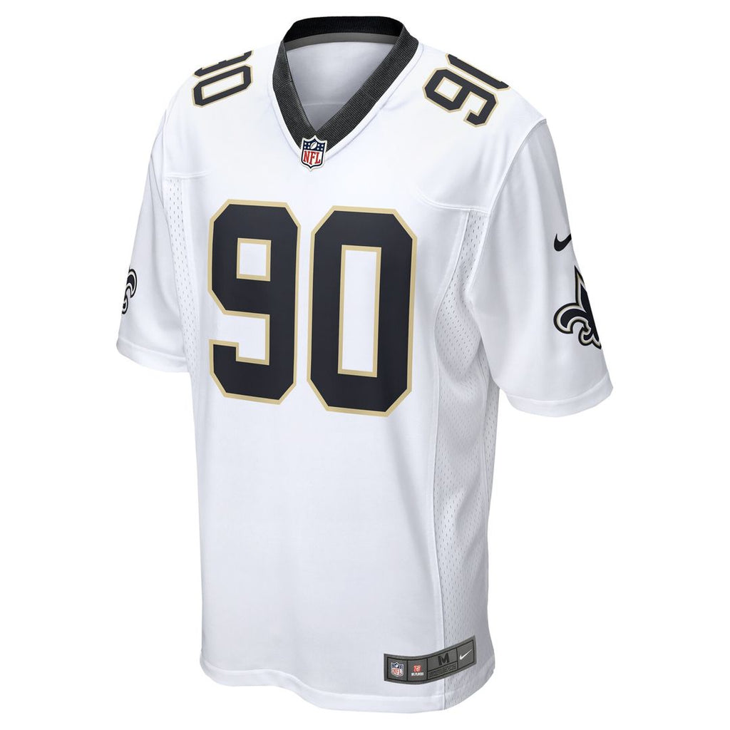 Bryan Bresee New Orleans Saints Nike Game Jersey - White Official NFL Team Apparel Football Fan Gear