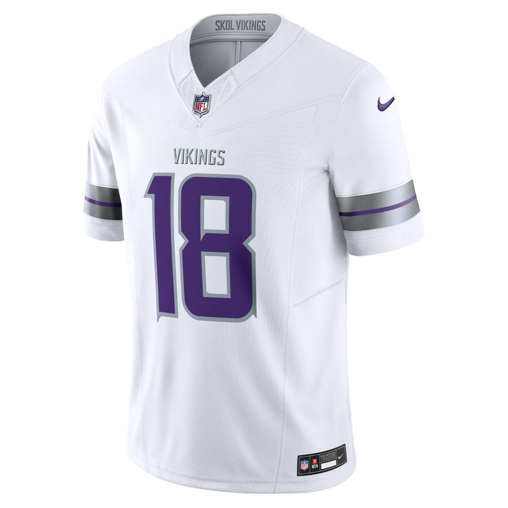 Justin Jefferson Minnesota Vikings Nike Alternate Vapor F.U.S.E. Limited Jersey - White Official NFL Team Apparel Football Fan Gear