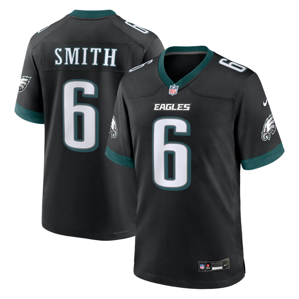 DeVonta Smith Philadelphia Eagles Nike Alternate Game Jersey - Black Official NFL Team Apparel Football Fan Gear