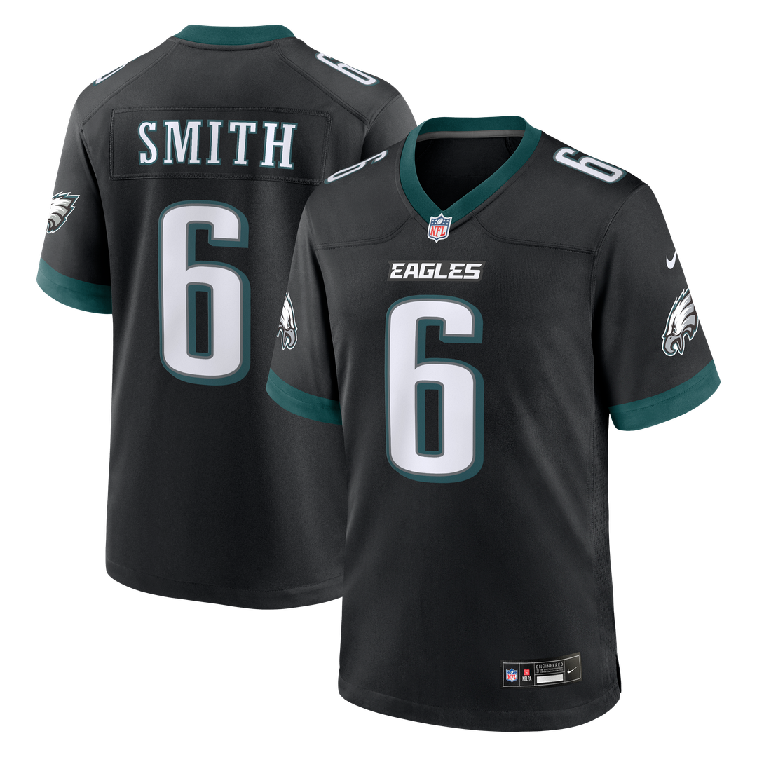 DeVonta Smith Philadelphia Eagles Nike Alternate Game Jersey - Black Official NFL Team Apparel Football Fan Gear