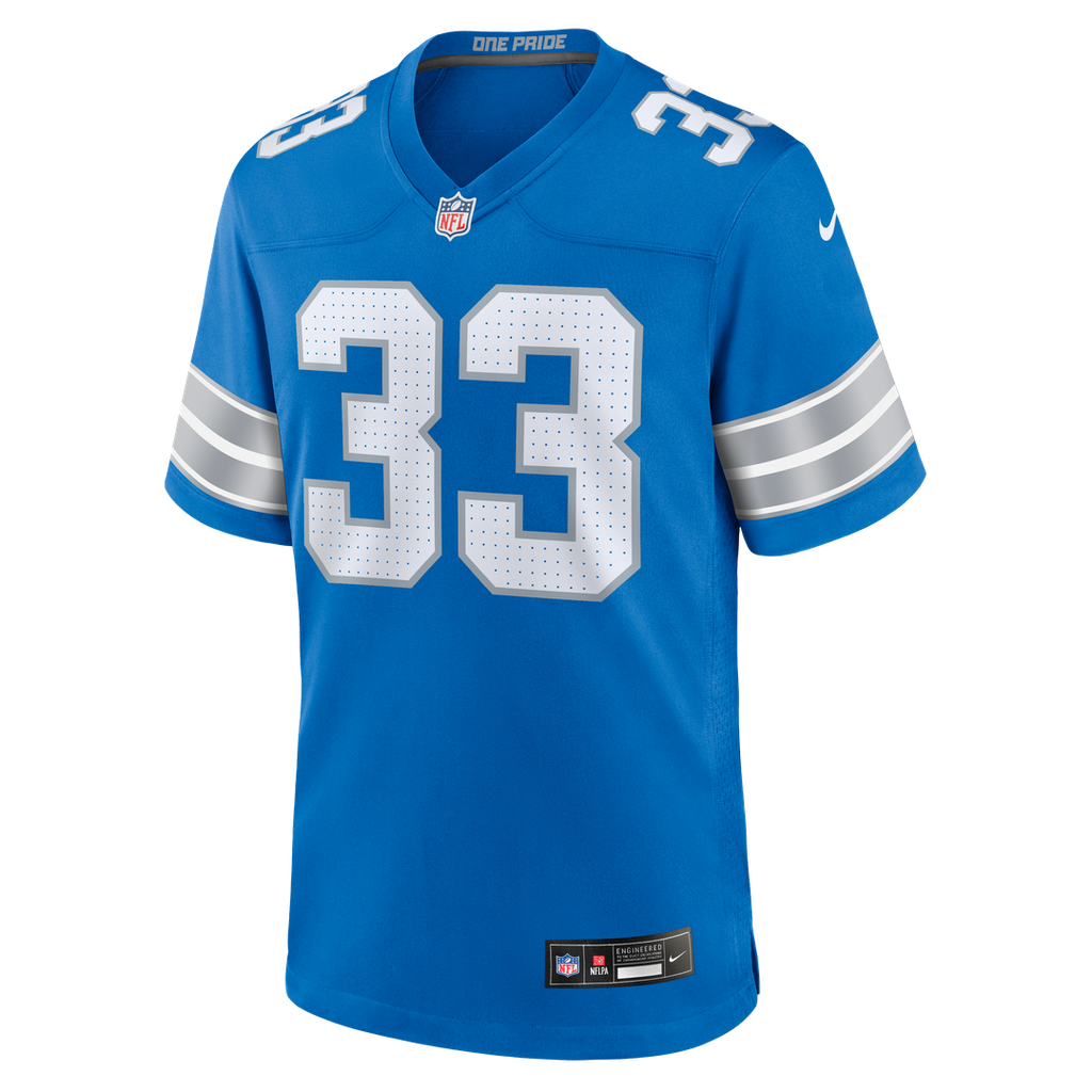 Sione Vaki Detroit Lions Nike Team Game Jersey - Blue Official NFL Team Apparel Football Fan Gear
