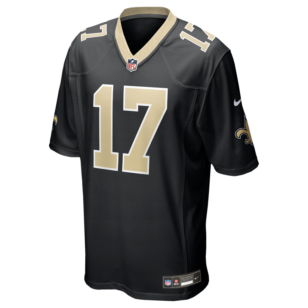 Trey Palmer New Orleans Saints Nike Team Game Jersey - Black Official NFL Team Apparel Football Fan Gear