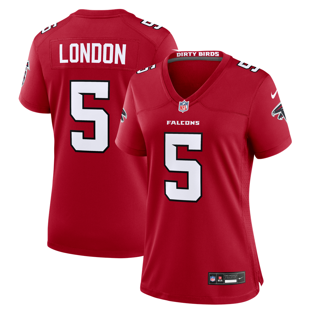 Drake London Atlanta Falcons Nike Women's Game Jersey - Red Official NFL Team Apparel Football Fan Gear