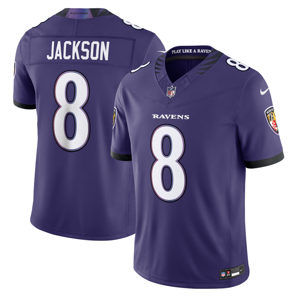 Lamar Jackson Baltimore Ravens Nike Vapor F.U.S.E. Stitched Limited Jersey - Purple Official NFL Team Apparel Football Fan Gear